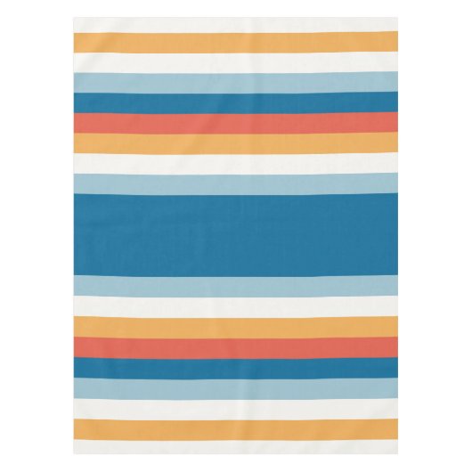 Blauwe uniforme strepen tafelkleed (Voorkant)