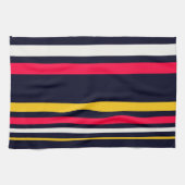 Blauwe uniforme strepen theedoek (Horizontaal)