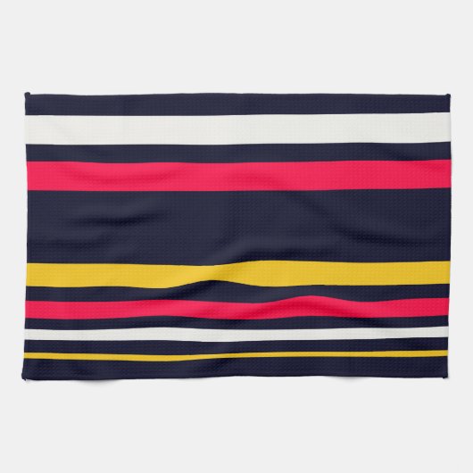 Blauwe uniforme strepen theedoek (Horizontaal)