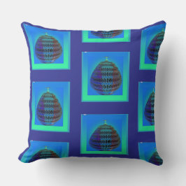 Blauwe Urn Decoratie Kussen