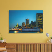 Blauwe Uur in de Stad Canvas Afdruk (Insitu (Woonkamer))