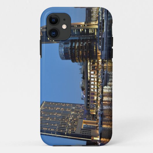 Blauwe uur wolkenkrabbers in Dubai Marina Case-Mate iPhone Case (Achterkant)