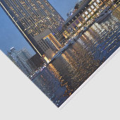 Blauwe uur wolkenkrabbers in Dubai Marina Tissuepapier (Detail)