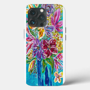 Blauwe Vaas Bloemen iPhone / iPad hoesje iPhone 13 Pro Hoesje