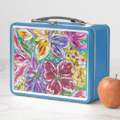 Blauwe vaas Bloemen Lunchbox (In situ)
