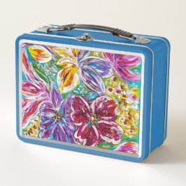 Blauwe vaas Bloemen Lunchbox