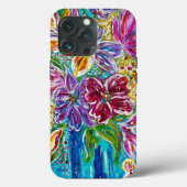 Blauwe Vaas Floral iPhone / iPad case (Achterkant)