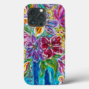 Blauwe Vaas Floral iPhone / iPad case