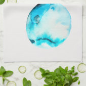 Blauwe vaas waterverf ikebana theedoek (Gevouwen)