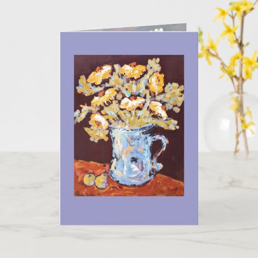 blauwe vaaskaart kaart (Gele Bloem)