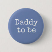 Blauwe vader om Baby shower Button te zijn (Voorkant)