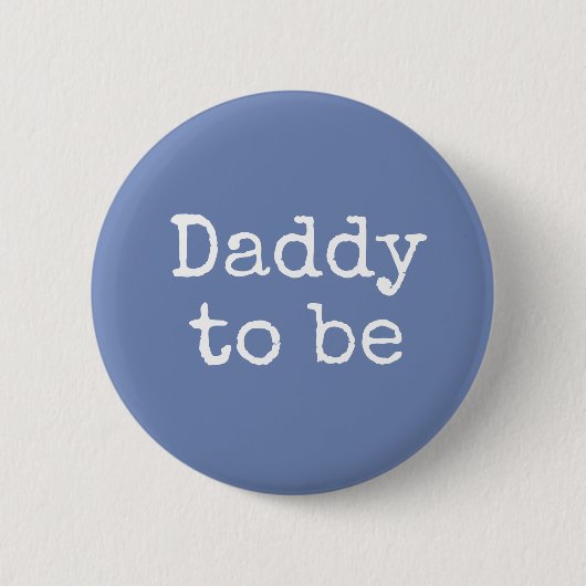 Blauwe vader om Baby shower Button te zijn (Voorkant)