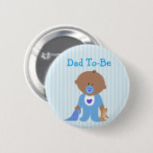 Blauwe vader om Baby shower Button te zijn (Voorkant /achterkant)