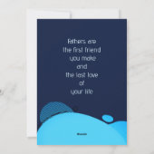 Blauwe vaderdag foto Vakantie Kaart (Achterkant)