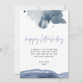 Blauwe Vaderdag Kaart voor Man Van Vrouw Foto (Voorkant)