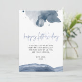 Blauwe Vaderdag Kaart voor Man Van Vrouw Foto (Staand voorkant)