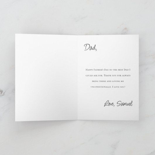 Blauwe Vaderdag Kaarten met dennenbomen (Binnen)