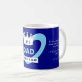 Blauwe Vaderdag Kroon Beker Koffiemok (Voorkant rechts)