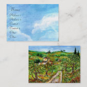 BLAUWE VAK, GROENE HILLEN, OLIJFBOMEN IN TOESTAND VISITEKAARTJE (Voorkant / Achterkant)