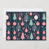 Blauwe Vakantie Print Foto Kerst Kaart (Achterkant)