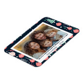 Blauwe Vakantie Print Foto Kerst Magneet (Linkerzijde)