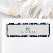 Blauwe Vakantie Print Kerstmis Etiket (Insitu)