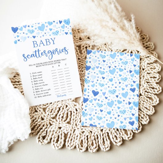 Blauwe Valentijn Baby shower Categorieën Spel Kaart