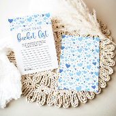 Blauwe Valentijn Baby shower Eerste Jaar Bucket Li Kaart