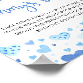 Blauwe Valentijn Hoe groot is mama's buik spel Poster (Hoek)