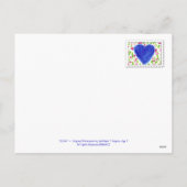 Blauwe Valentijn - ik ben blauw zonder jou - Brief Feestdagenkaart (Achterkant)