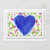 Blauwe Valentijn - ik ben blauw zonder jou - Brief Feestdagenkaart (Voorkant)