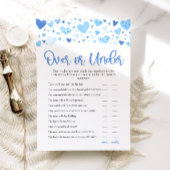 Blauwe Valentijn over of onder Baby shower spel Kaart