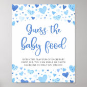 Blauwe Valentijn Raad het Baby Food Baby shower Poster (Voorkant)