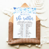 Blauwe Valentijn wil dat ze liever Baby shower spe Kaart