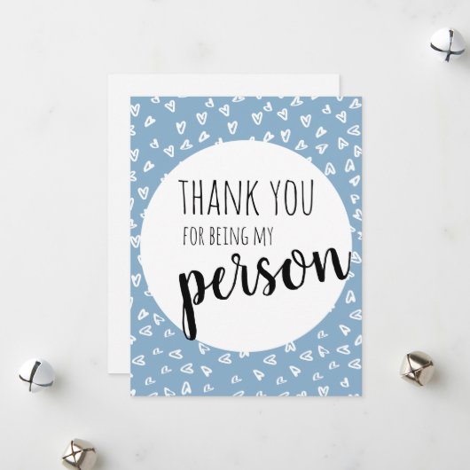 Blauwe Valentijnkaart Feestdagenkaart (Voorkant / Achterkant in situ)