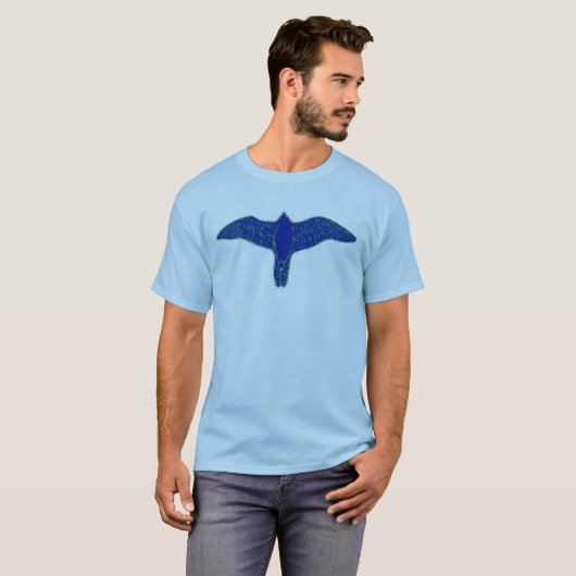 Blauwe valk op Mannen T-Shirt (Voorkant volledig)