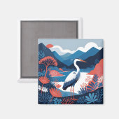 blauwe vallei reiger magneet (Voorkant / Achterkant)