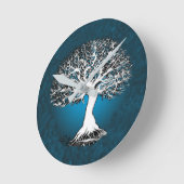 Blauwe  van de boom van het leven ronde klok (Hoek)