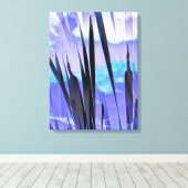 BLAUWE VANGSTEN CANVAS AFDRUK (Insitu (Houten vloer))