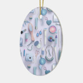 Blauwe Vanity-tabel Keramisch Ornament (Links)