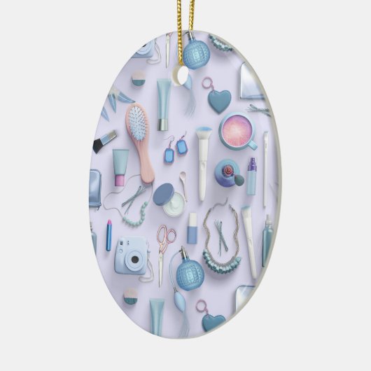 Blauwe Vanity-tabel Keramisch Ornament (Links)