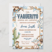 Blauwe Vaquerito Spaanse Baby Shower Kaart (Voorkant)