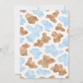 Blauwe Vaquerito Spaanse Baby Shower Kaart (Achterkant)