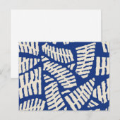 Blauwe varen laat geometrisch Abstract patroon ach Briefkaart (Voorkant / Achterkant)