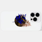 Blauwe varen op zwarte cirkel Case-Mate iPhone case (Achterkant (horizontaal))