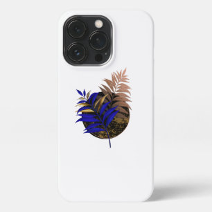 Blauwe varen op zwarte cirkel iPhone 13 pro hoesje