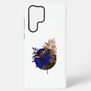 Blauwe varen op zwarte cirkel samsung galaxy hoesje