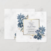 Blauwe varens religieuze uitnodiging (Voorkant / Achterkant)