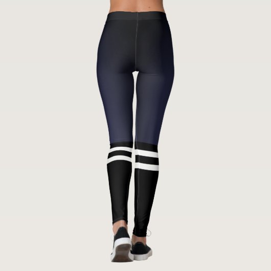 Blauwe Varsity High Socks Leggings (Achterkant)