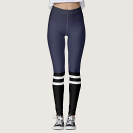 Blauwe Varsity High Socks Leggings